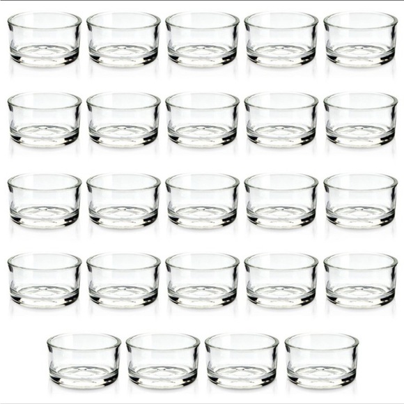 NEW Clear Glass Tealight Holders - Picture 1 of 7